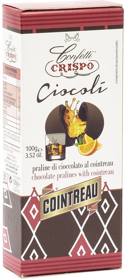 Конфеты Crispo Шоколадные с Куантро 100г