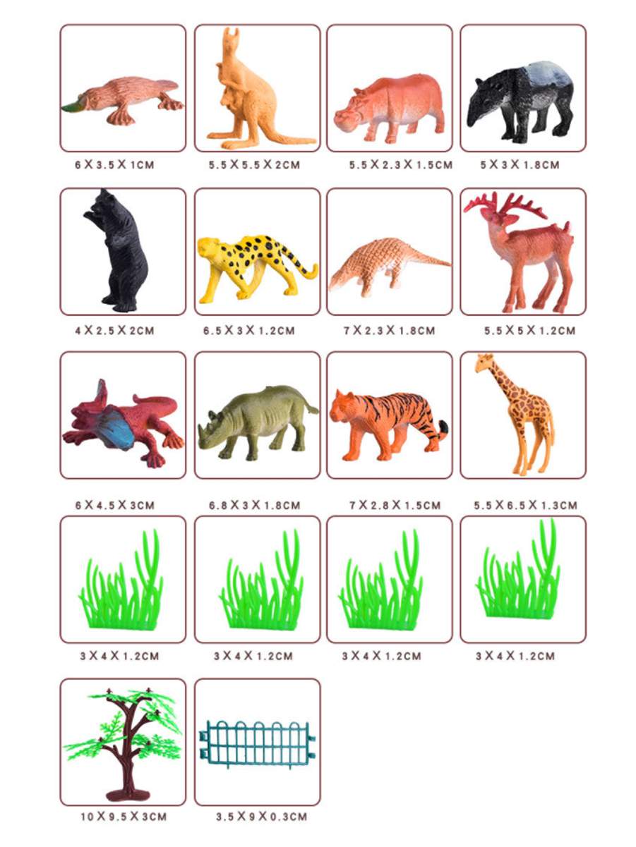 Купить набор фигурок диких животных Африки Зоопарк, ферма из 53 предметов,  цены на Мегамаркет