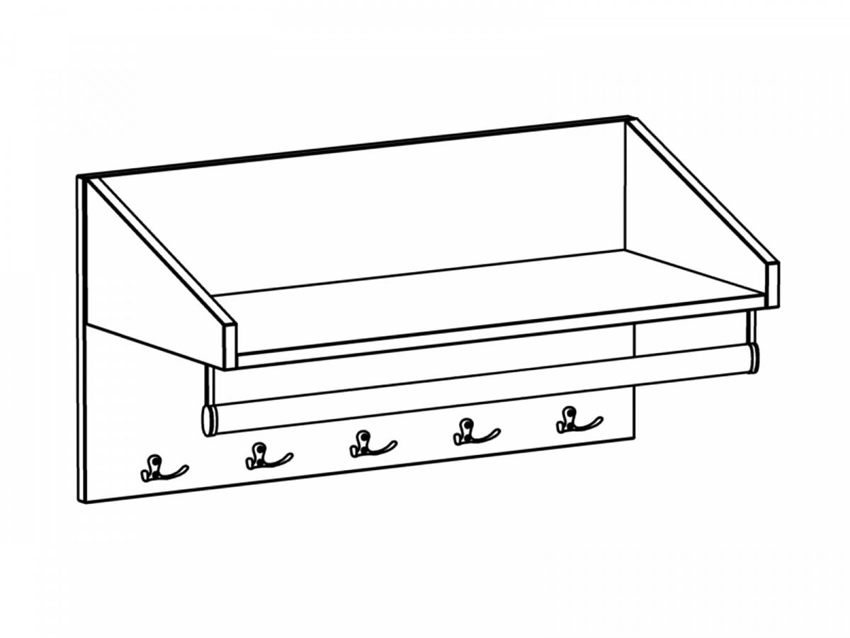 чертеж настенной вешалки для одежды