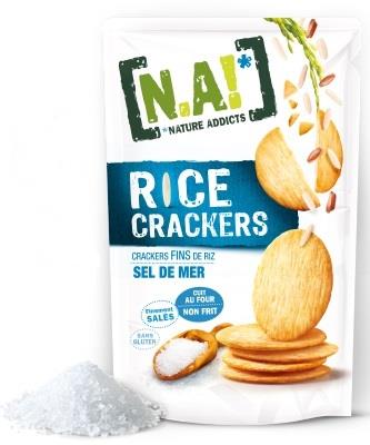 Крекеры N.A! рисовые с морской солью без глютена 70 г