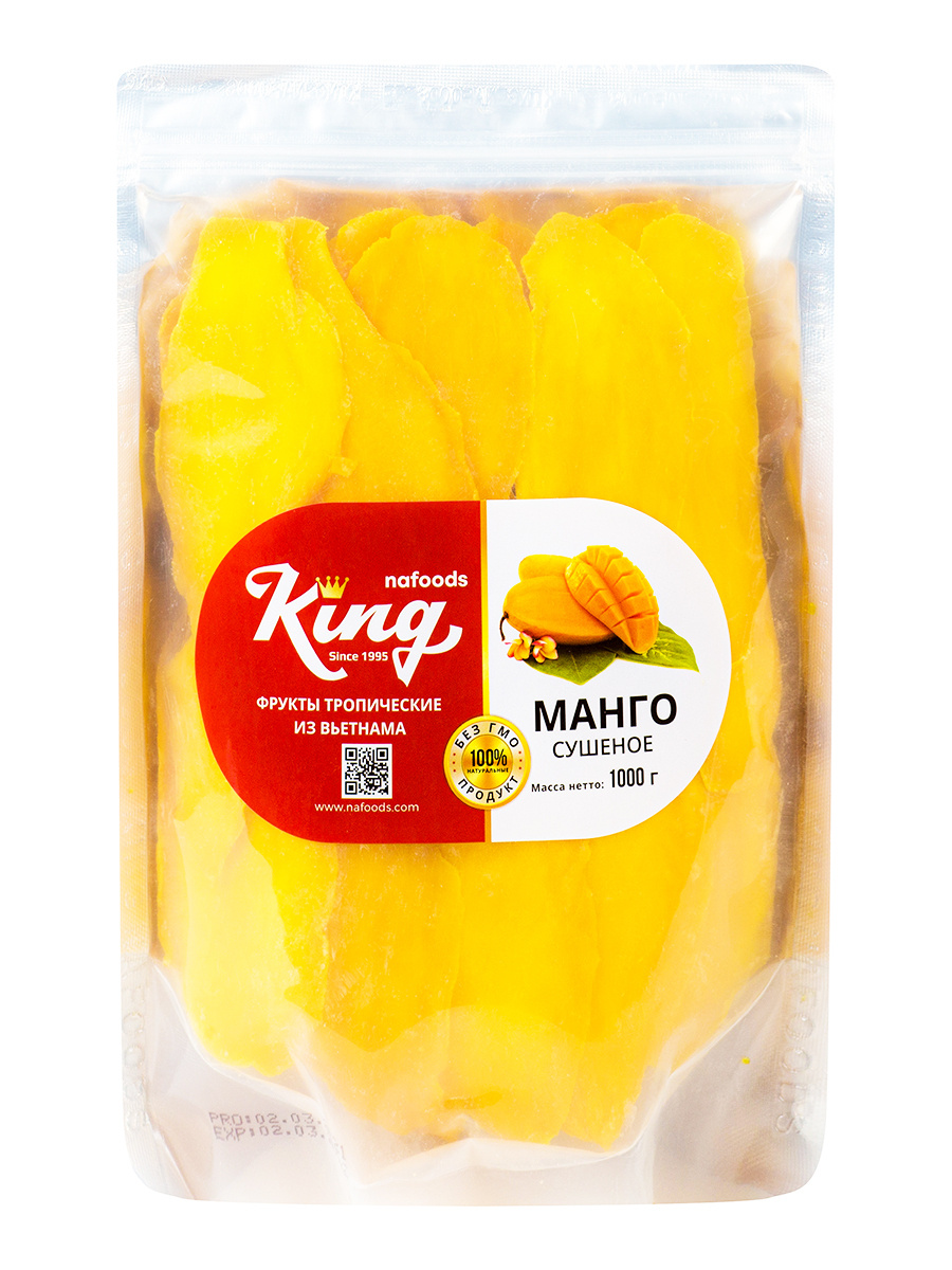 Манго сушеное без сахара KIng Frutoss 1 кг - купить в Фруктовичок, цена на Мегамаркет