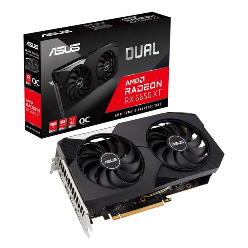 Видеокарта ASUS AMD Radeon RX 6650 XT DUAL OC Edition (DUAL-RX6650XT-O8G), купить в Москве, цены в интернет-магазинах на Мегамаркет