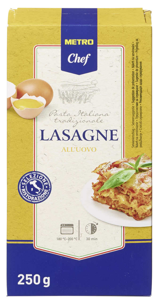 Макаронные изделия Metro Chef Lasagne яичные 250 г – купить в Москве, цены  в интернет-магазинах на Мегамаркет