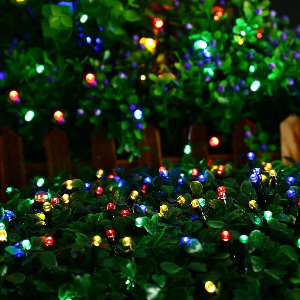 Гирлянда роса на елке. Led Solar String Lights Outdoor Waterproof led String Fairy.... Садовая гирлянда. Гирлянда Новогодняя. Гирлянда на уличную елку.