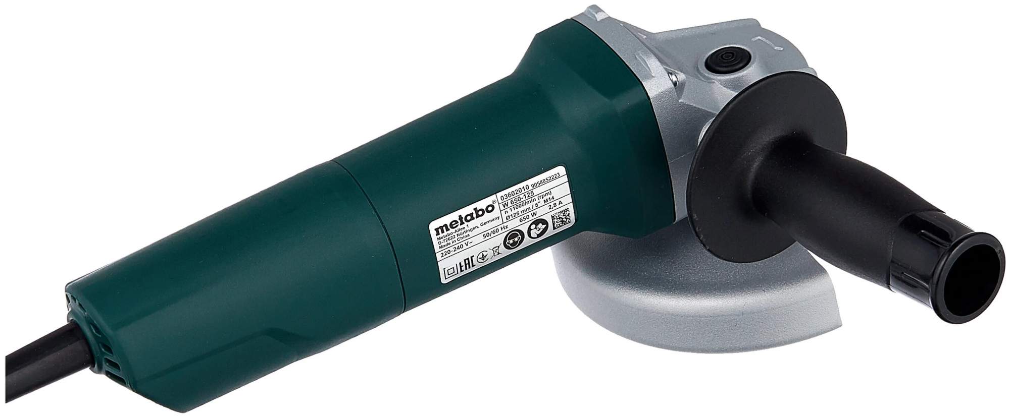 УГЛОВАЯ ШЛИФОВАЛЬНАЯ МАШИНА METABO W 650-125 603602010 купить в  интернет-магазине, цены на Мегамаркет