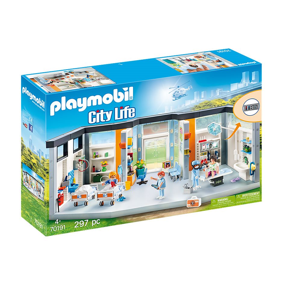 Конструктор Playmobil Больничное крыло с мебелью 70191 – купить в Москве,  цены в интернет-магазинах на Мегамаркет