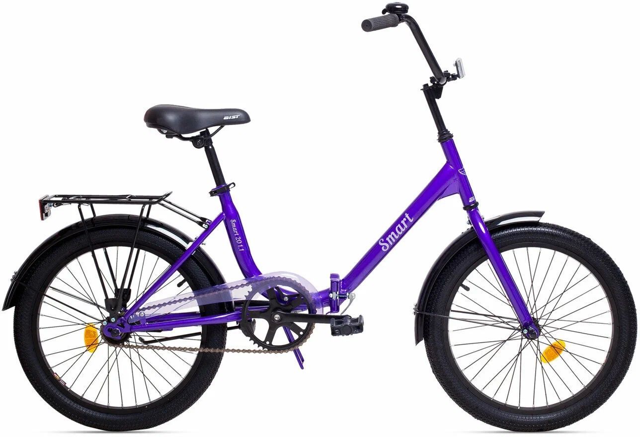 Велосипед складной AistSmart 11 фиолетовый BY подрост. колесо 20 ножной тормоз рама сталь - купить в Москве, цены на Мегамаркет