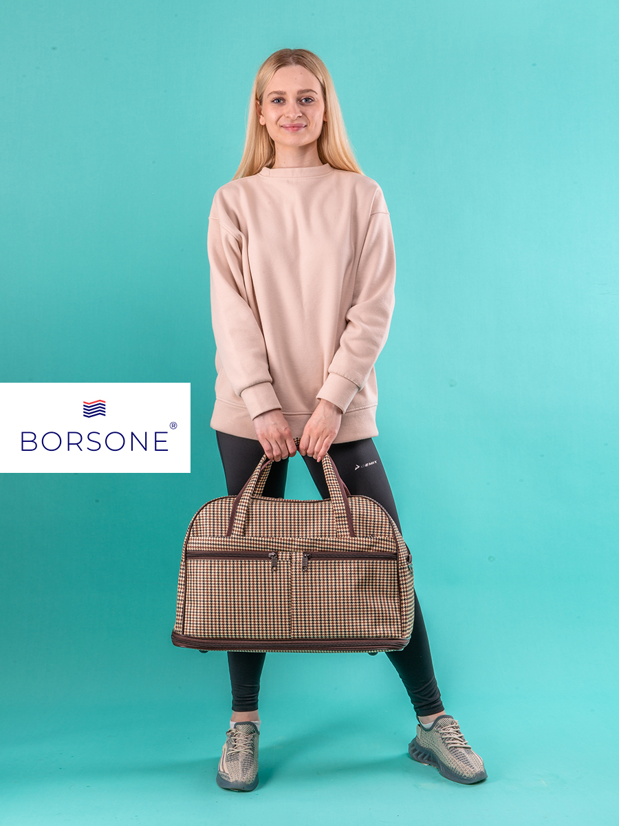 Дорожная сумка унисекс Borsone BAG_50 бежевая, 48х33х25 см - отзывы  покупателей на Мегамаркет | 600010713024