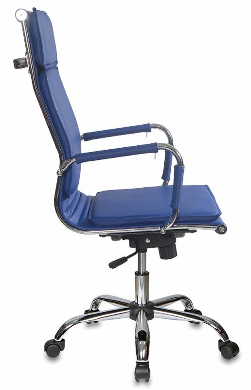 Кресло руководителя Бюрократ CH-993/BLUE, синий/хром