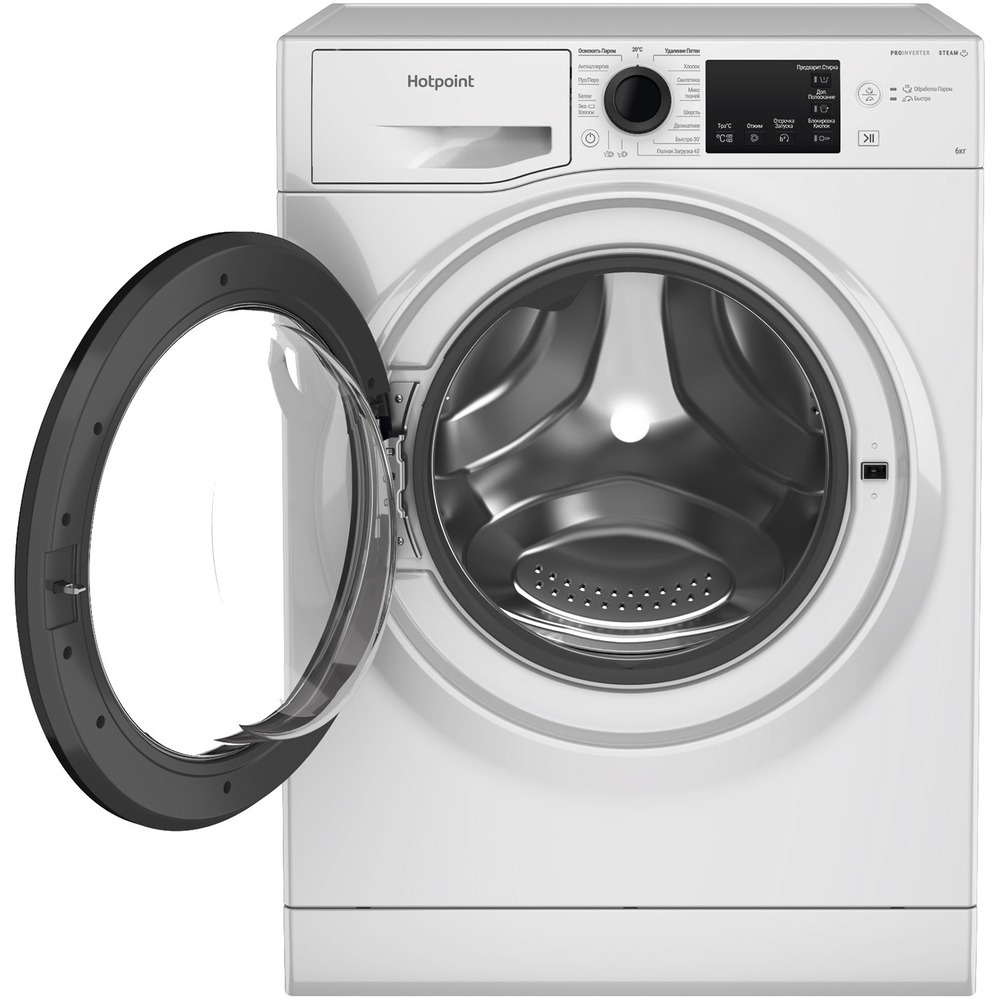 Стиральная машина Hotpoint-Ariston NSB 6039 K VE RU белый - отзывы  покупателей на маркетплейсе Мегамаркет | Артикул: 600010713443