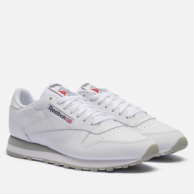 Кроссовки мужские Reebok Classic Leather белые 45.5 EU - характеристики и  описание на СберМегаМаркет
