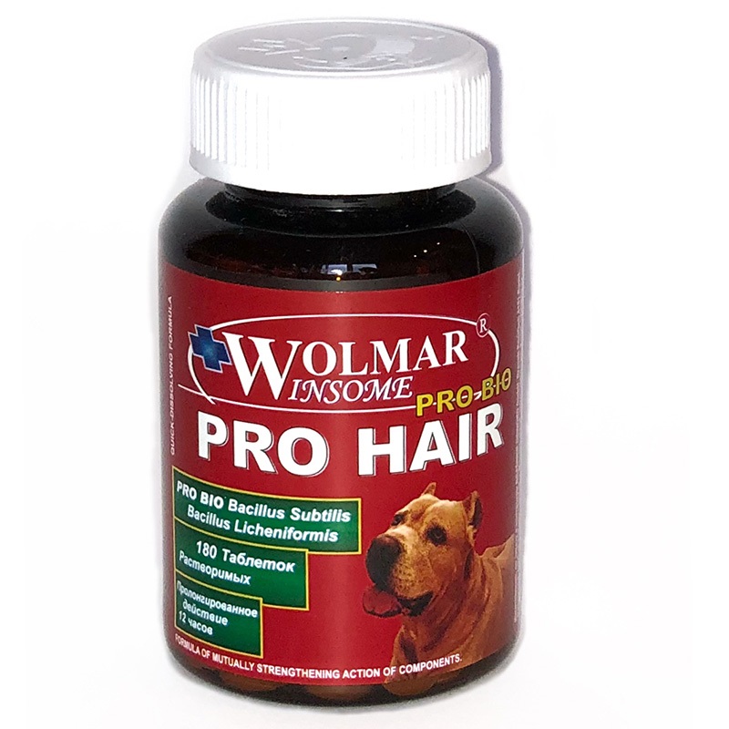 Витаминный комплекс для собак и щенков Wolmar Winsome Pro Hair, 180 таб