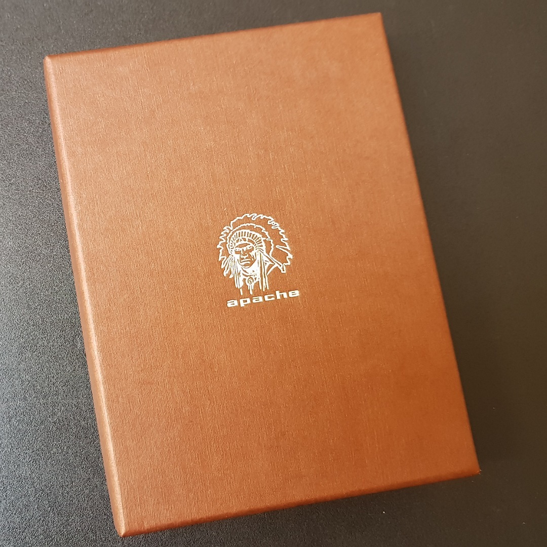 Обложка для паспорта кожаная Apache ОП-А дымчато-коричневая