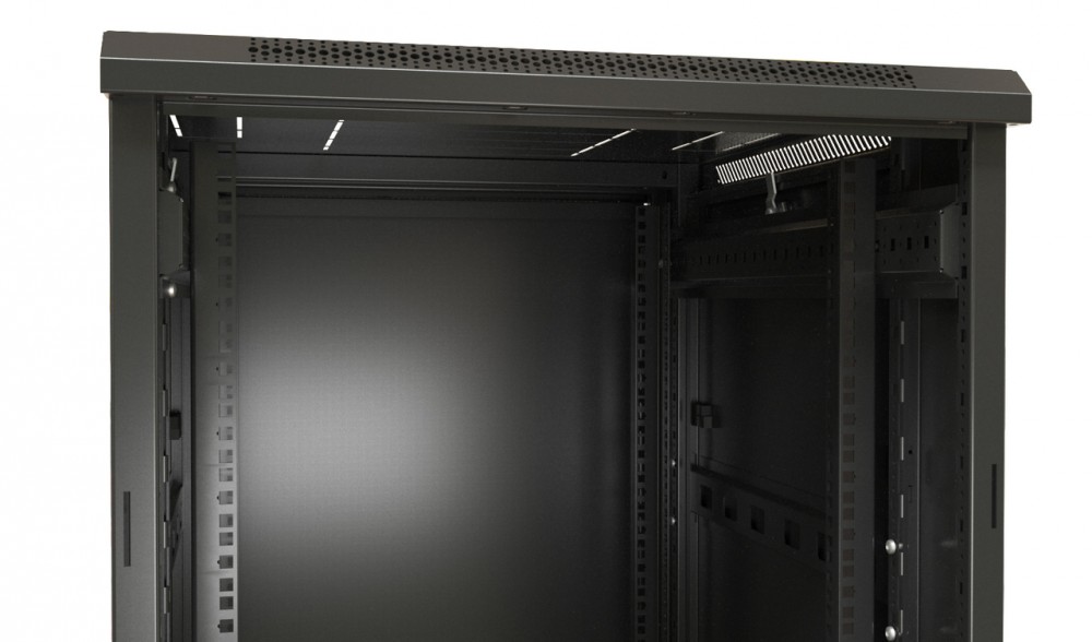 Серверный шкаф Hyperline TTB-3261-DD-RAL9004, цвет черный (RAL 9004) (разобранный)