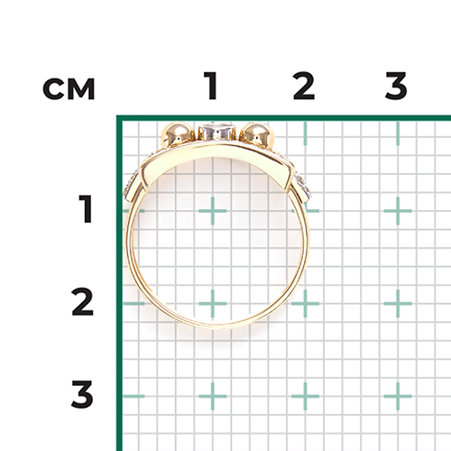 Кольцо из золота с топазом р.17.5 PLATINA jewelry 01-5515-00-201-1121