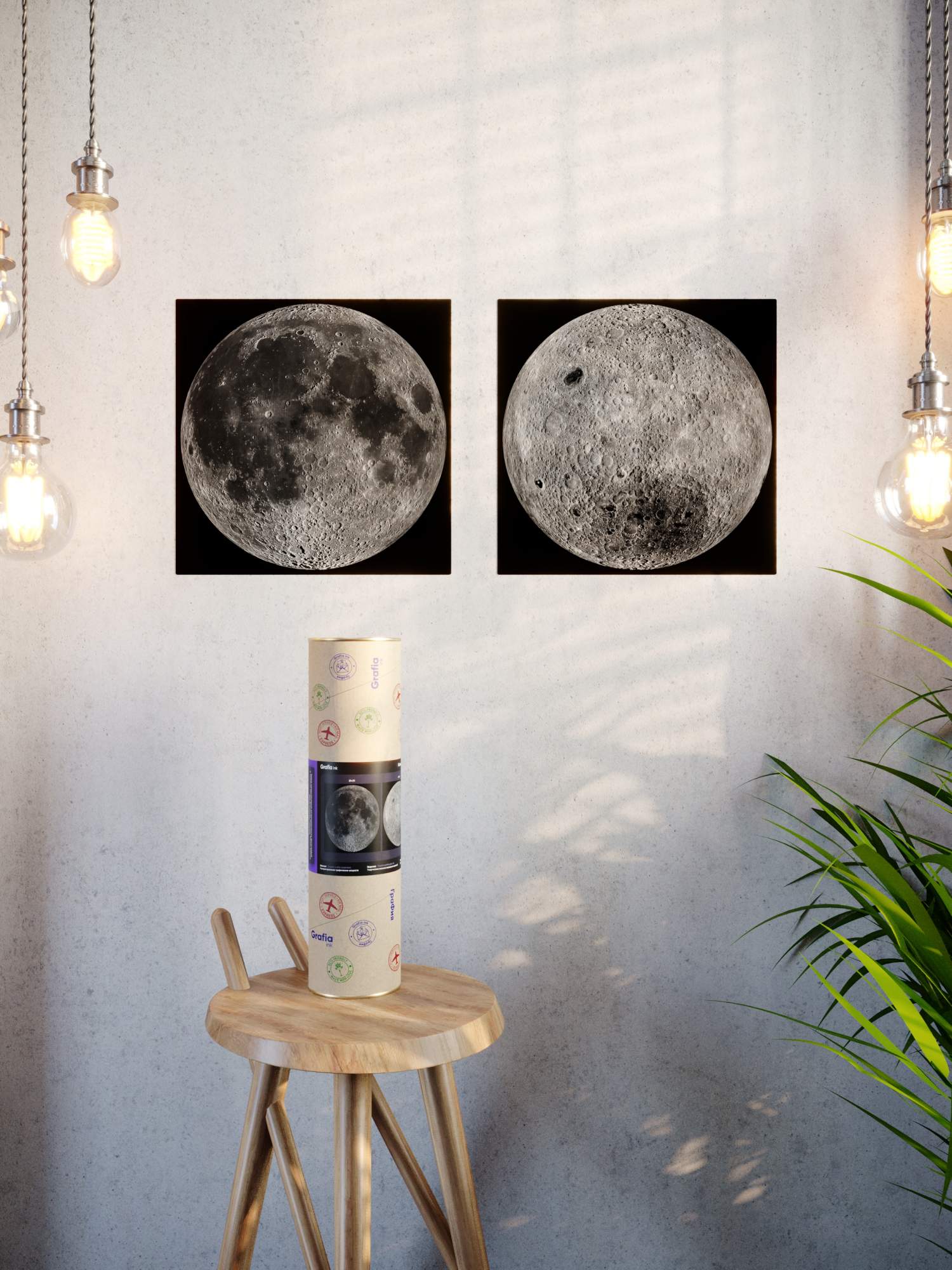 Плакаты Grafia.ink "Космос: Луна + Обратная сторона Луны"