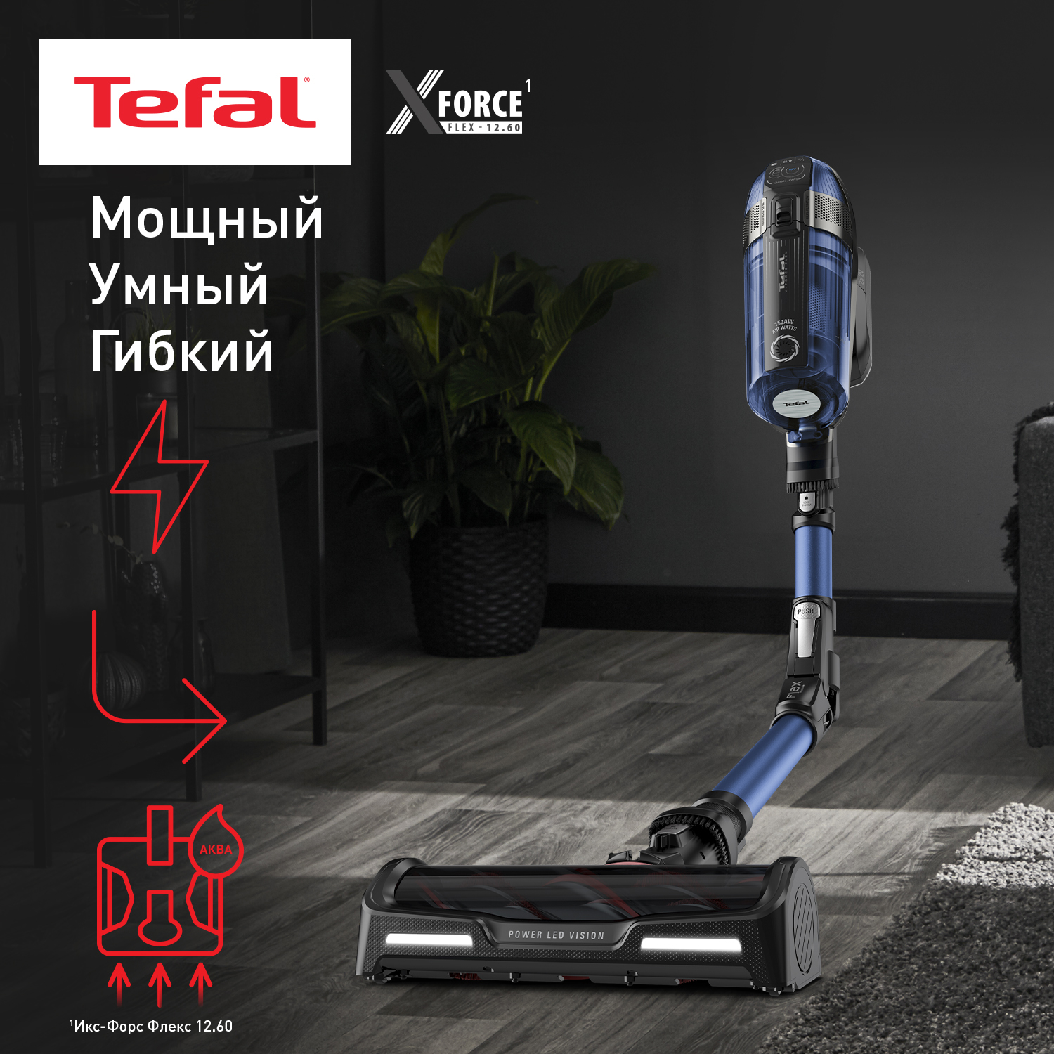 Пылесос Tefal TY98C0WO синий, черный - купить в Официальный магазин Tefal Вешки (со склада МегаМаркет), цена на Мегамаркет