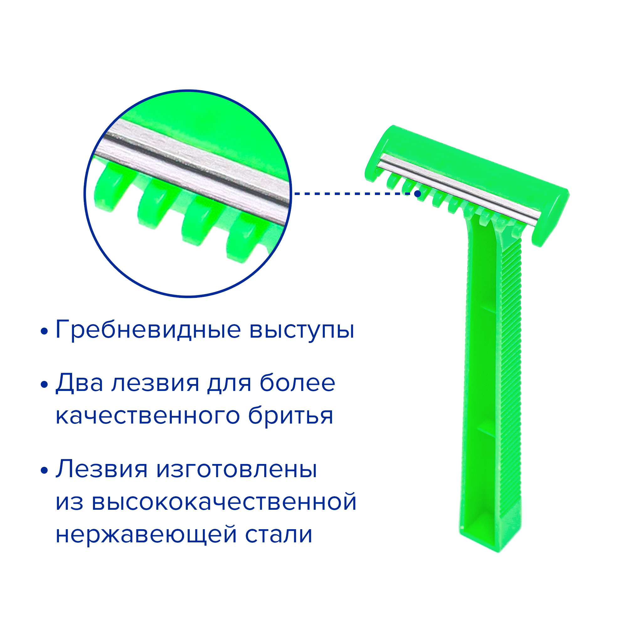 Станок для бритья с двойными лезвиями