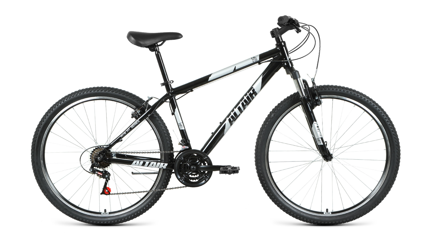 Велосипед 27,5" Altair AL 27,5 V 21 скорость Черный/Серебро 20-21 год 19"/RBKT1M67Q013