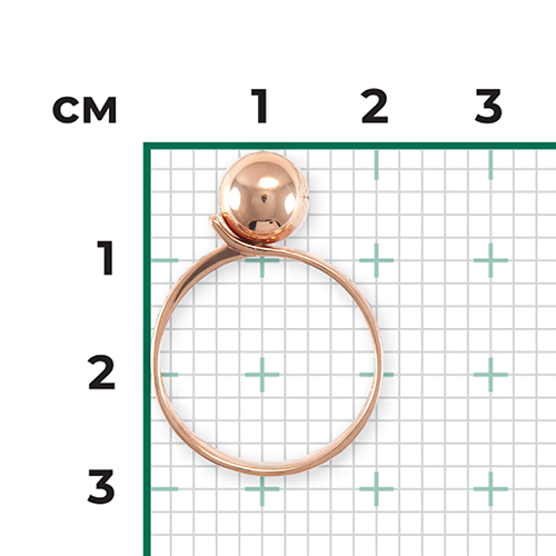 Кольцо из красного золота р.16 PLATINA jewelry 01-5350-00-000-1110-42