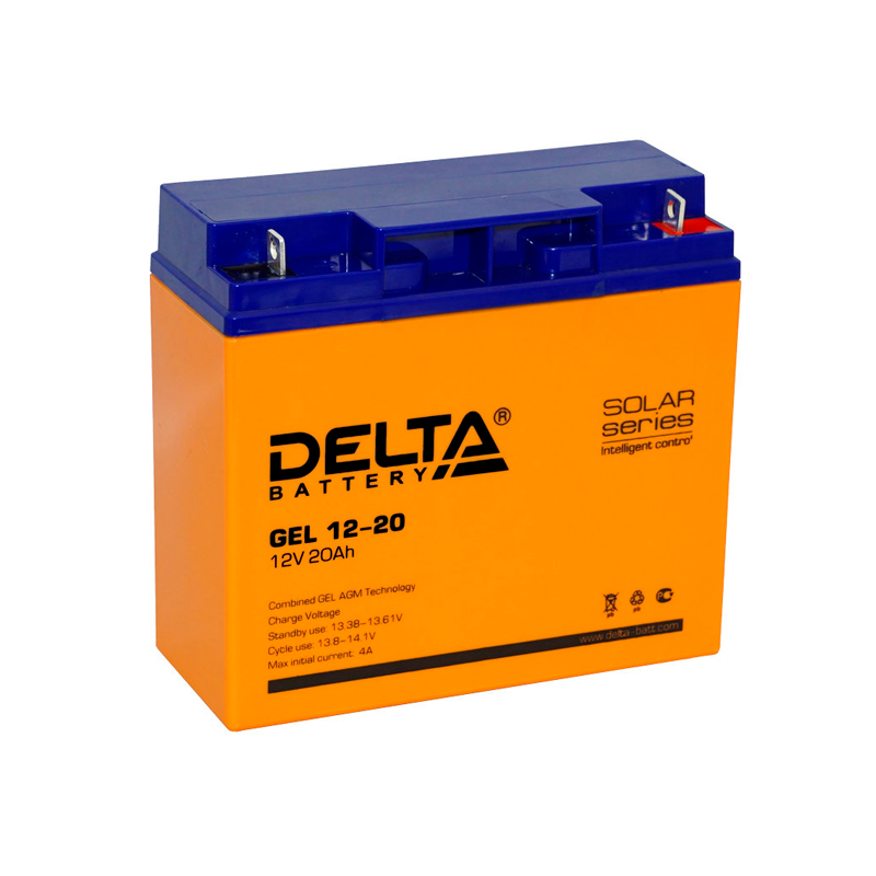 Купить аккумуляторная батарея Delta GEL 12-20, цены на Мегамаркет | Артикул: 100029486221