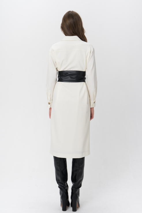 Платье-рубашка женское Calista 0-4530035M белое 44 RU