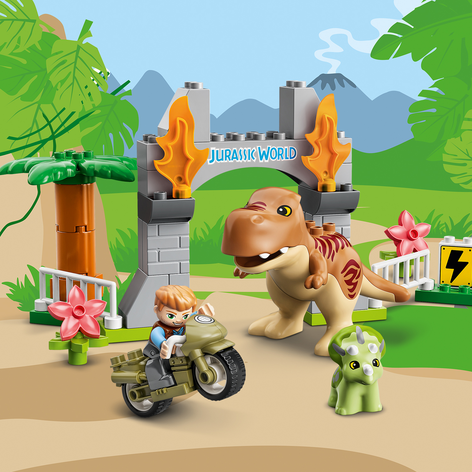 Отзывы о конструктор LEGO DUPLO Jurassic World 10939 Побег динозавров:  тираннозавр и трицератопс - отзывы покупателей на Мегамаркет | конструкторы  LEGO 10939 - 100028627845