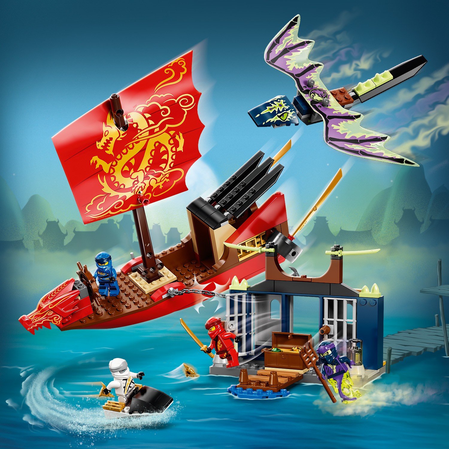 Купить конструктор LEGO NINJAGO 71749 «Дар Судьбы». Решающая битва., цены  на Мегамаркет | Артикул: 100028627870