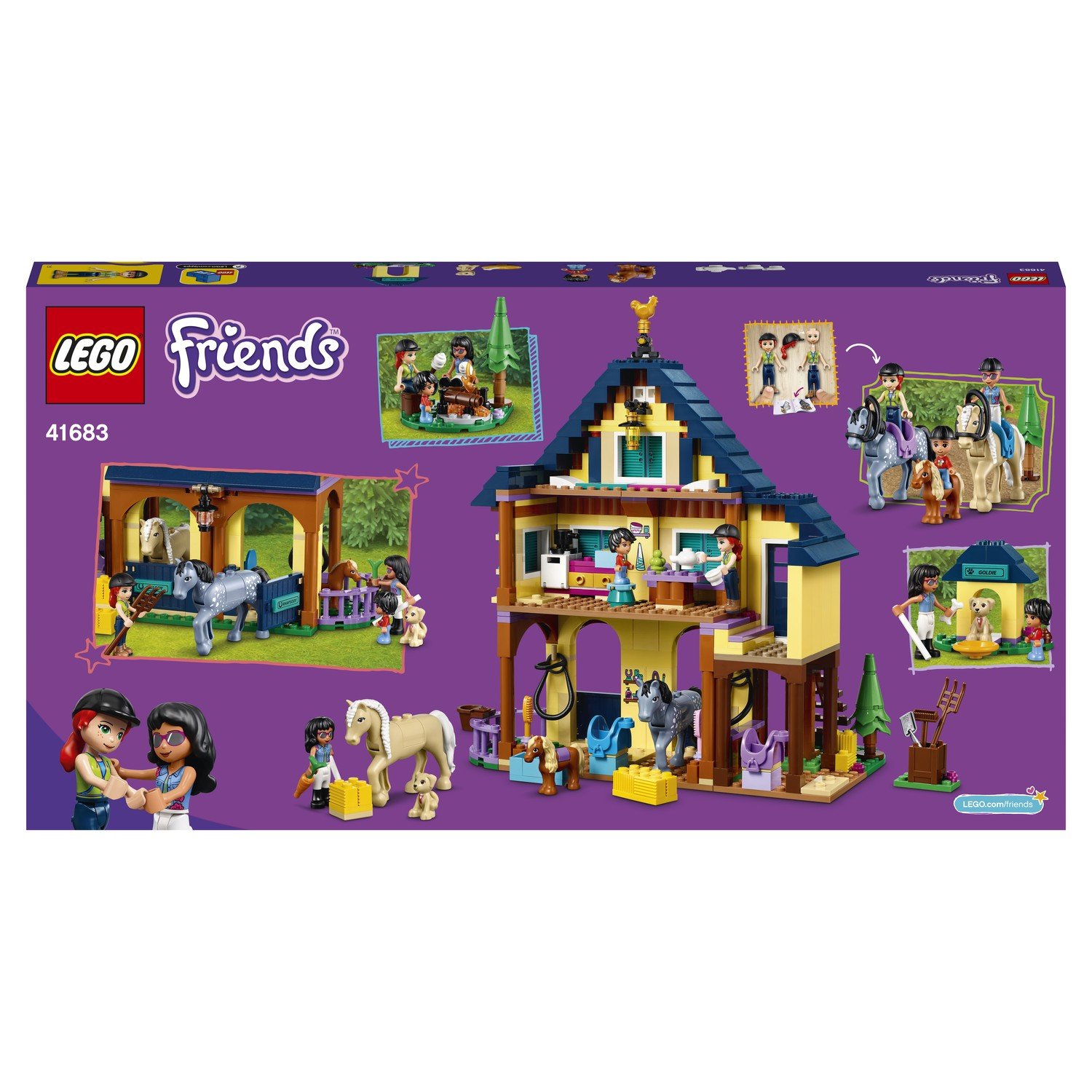 Купить конструктор LEGO Friends 41683 Лесной клуб верховой езды, цены на  Мегамаркет | Артикул: 100028627913