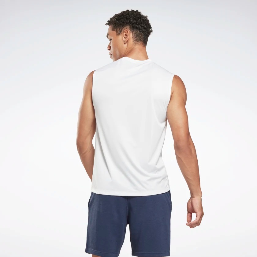 Мужская теннисная футболка Reebok Les Mills Myoknit Tee - classic white -  купить по выгодной цене