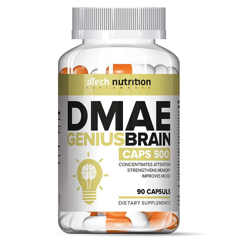 DMAE aTech Nutrition DMAE Genius Brain, 90 капсул - купить в Москве, цены на Мегамаркет | 600004296161