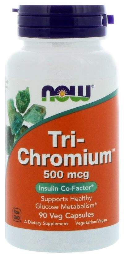 Tri-Chromium Now 500 мкг капсулы 90 шт. - купить в интернет-магазинах, цены на Мегамаркет | макро- и микроэлементы