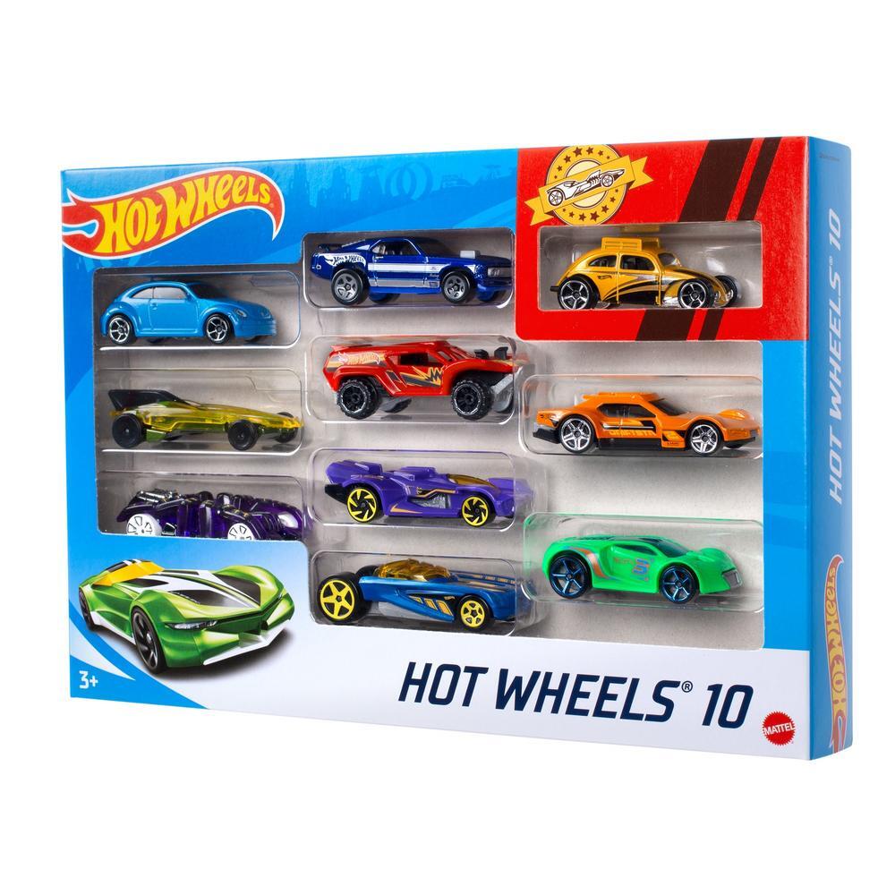 Набор машинок Hot Wheels 10 шт. в упаковке 