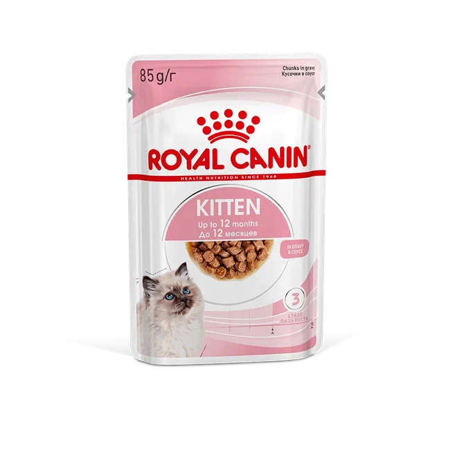 Купить влажный корм для котят Royal Canin Kitten, в соусе 24шт по 85 г, цены на Мегамаркет | Артикул: 100029198912