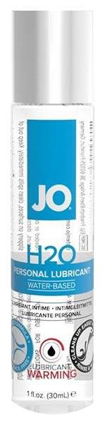 Возбуждающий лубрикант на водной основе JO Personal Lubricant H2O Warming 30 мл.
