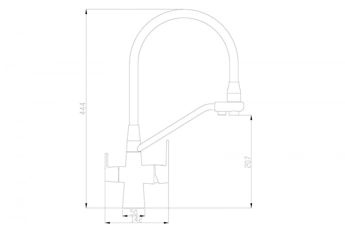 Смеситель Steel Hammer SH 903-6 BLACK BR для кухонной мойки