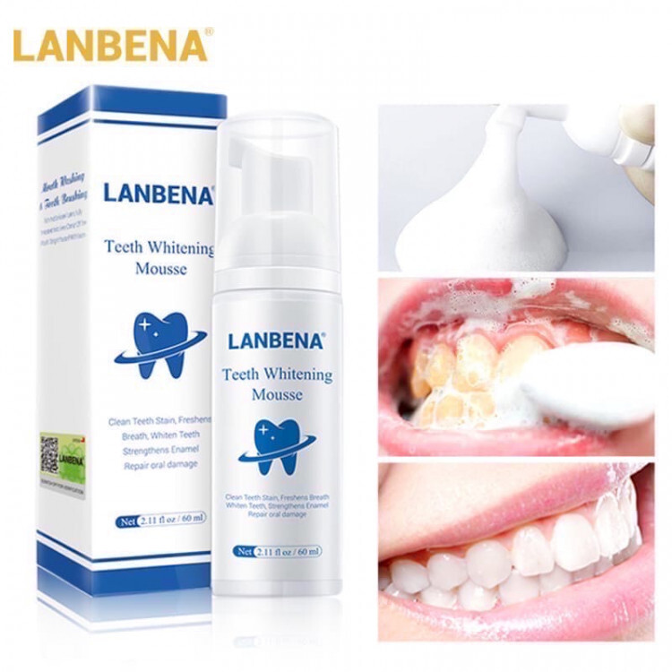 Отбеливающий мусс Teeth Whitening Mousse Lanbena 60 мл