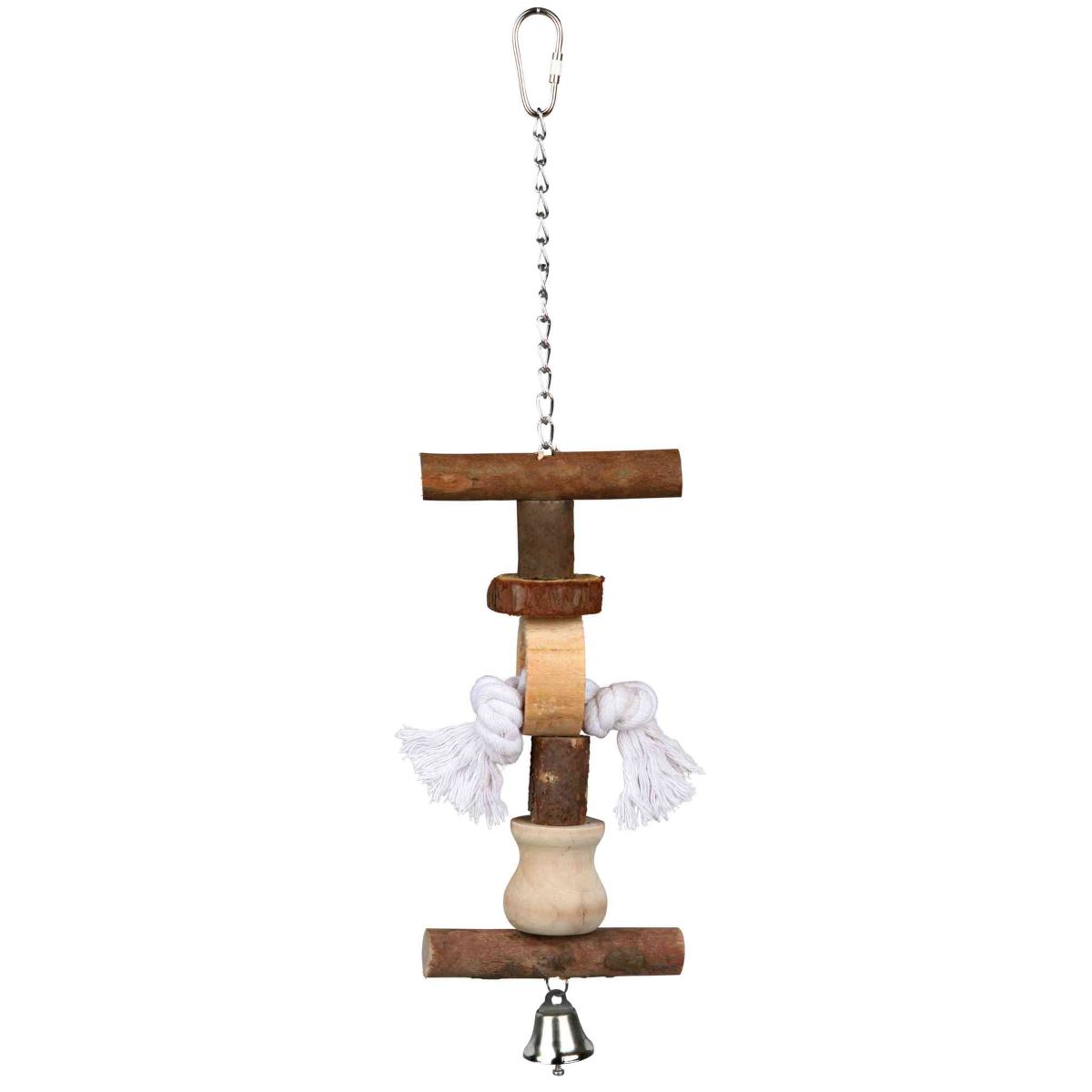 Игрушка для птиц с колокольчиком и веревочкой, 38 см, Trixie (58962)
