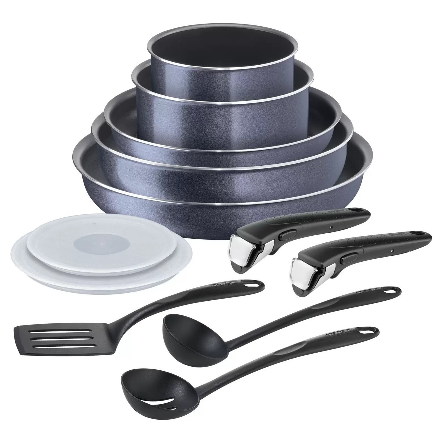 Набор посуды Tefal Ingenio Twinkle Grey 04180890, 12 предметов, 24/28/26/16/20/16 см купить в интернет-магазине, цены на Мегамаркет