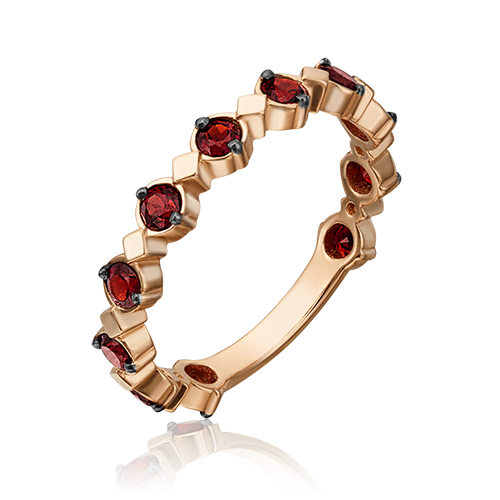 Кольцо из красного золота с гранатом р.16.5 PLATINA jewelry 01-5365-00-204-1110-57