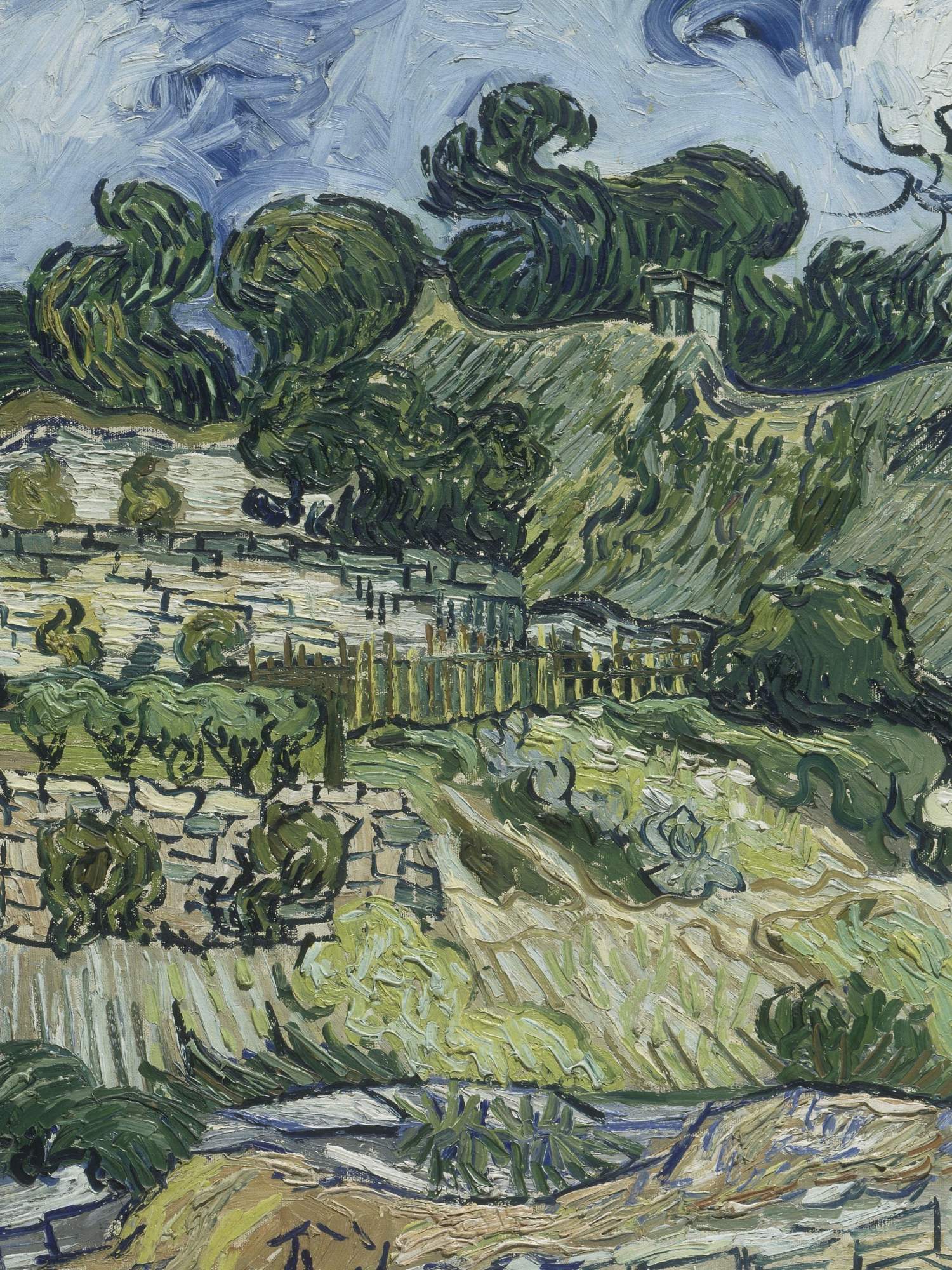 Картины Ван Гога "Домики с соломенными крышами в Кордевилле + Пейзаж с домами"
