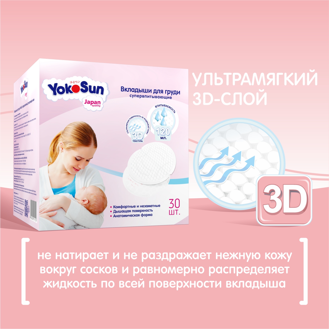 Отзывы о вкладыши для груди YokoSun 30 шт. - отзывы покупателей на  Мегамаркет | прокладки для груди 4602009725036 - 600000050217