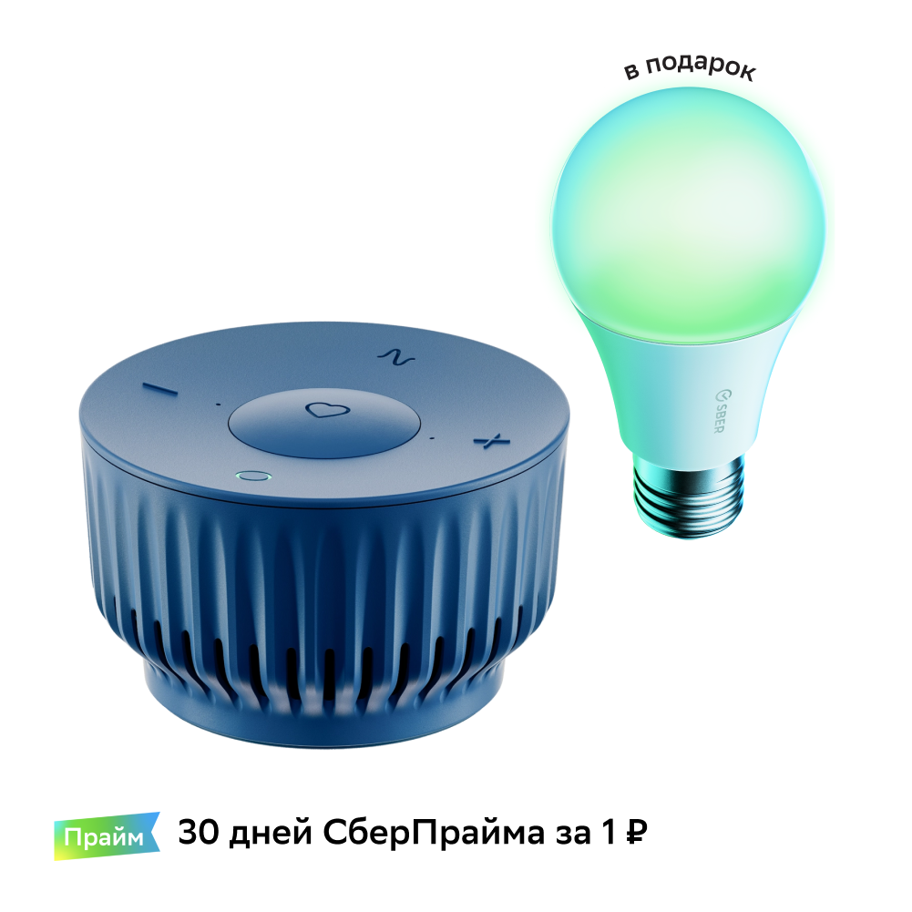 Умная колонка Sber SberBoom Mini Dark Blue (SBDV-00095DB1) - купить в  Мегамаркет Екб, цена на Мегамаркет