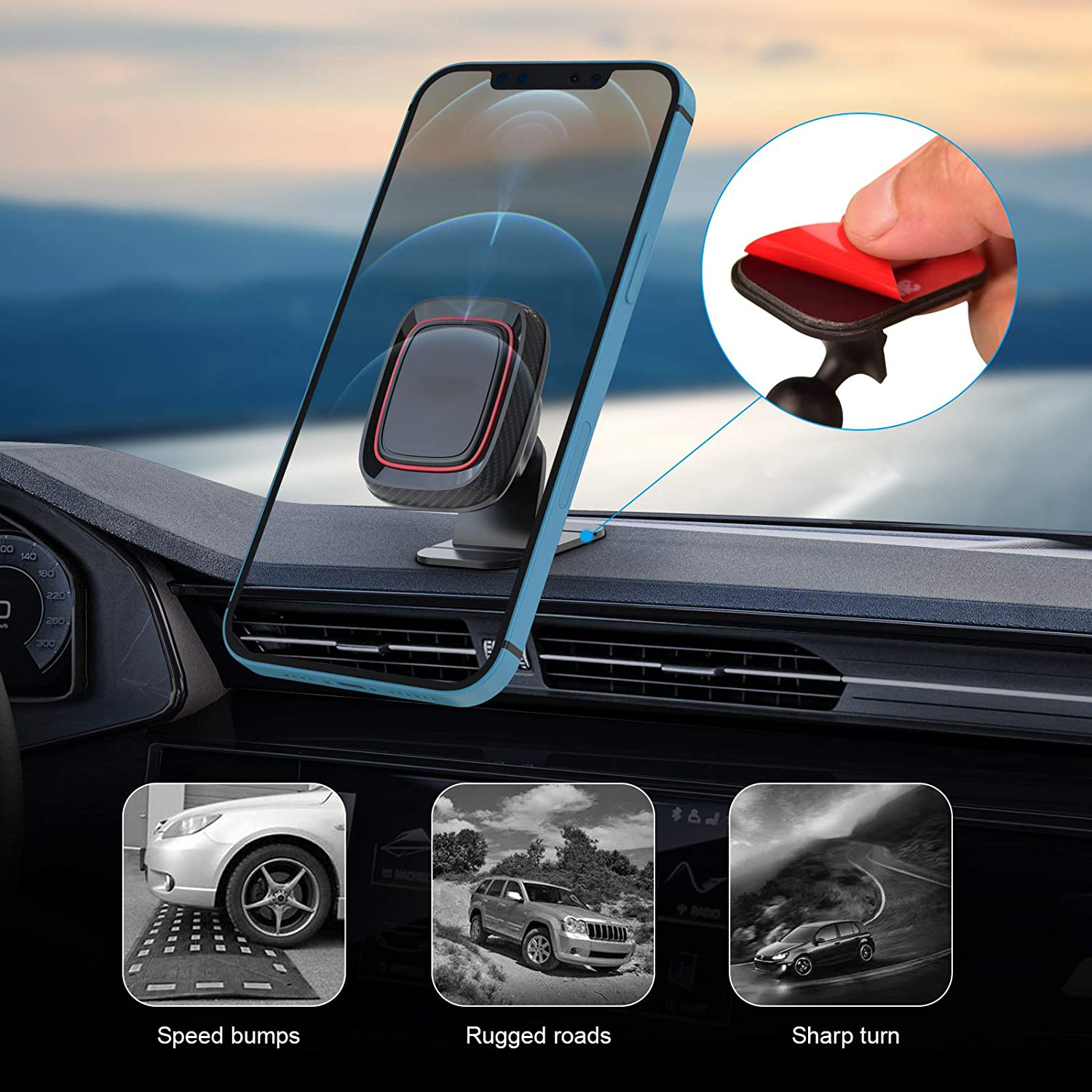 Автомобильный магнитный держатель для телефонов Car Mount Magnetic phone  holder black - отзывы покупателей на Мегамаркет