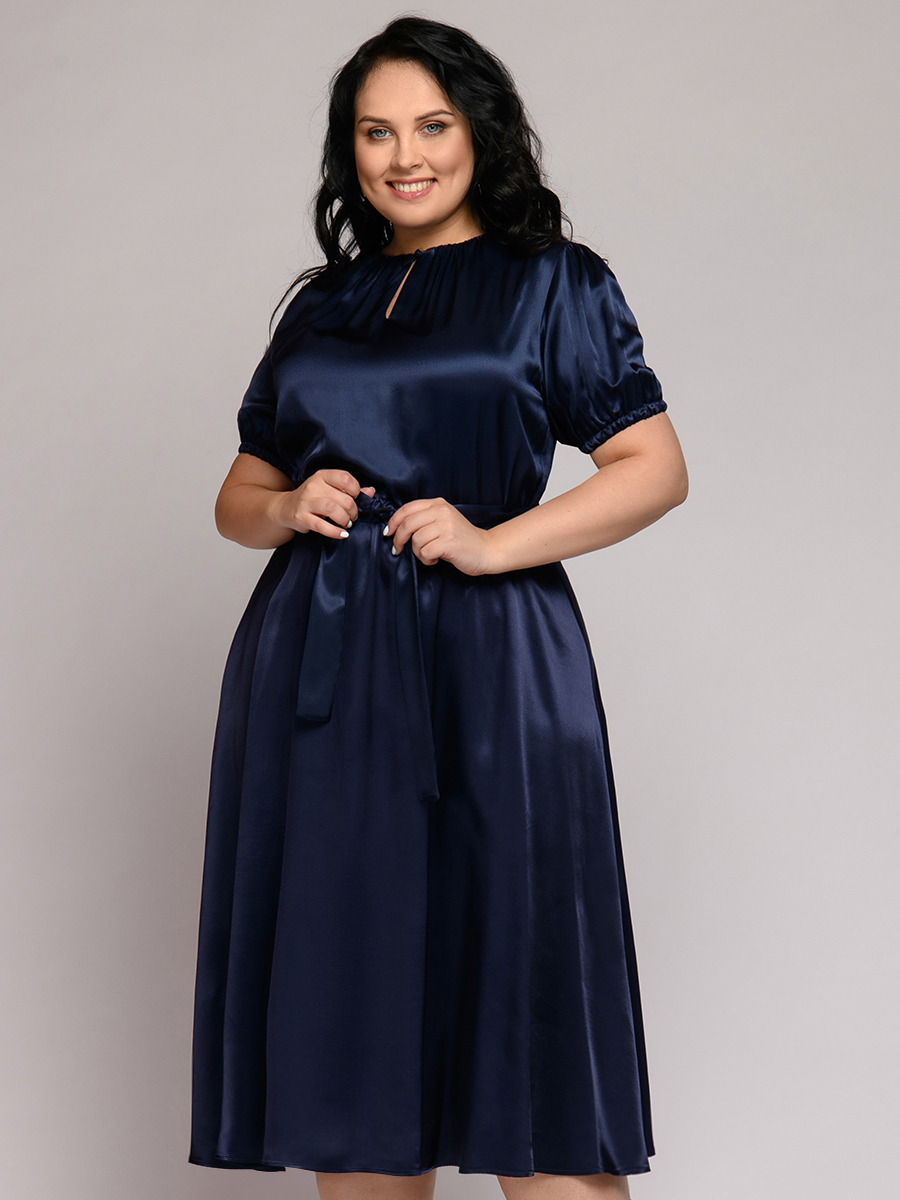 Платье женское 1001dress 0112001-01974 синее one size