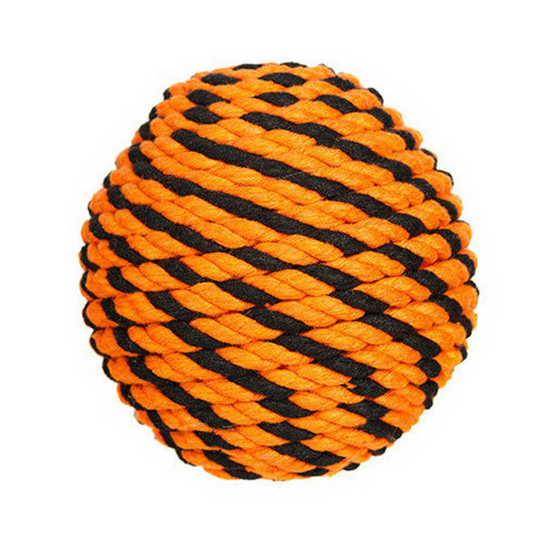 Мяч для собак DOGLIKE Броник оранжевый, черный малый