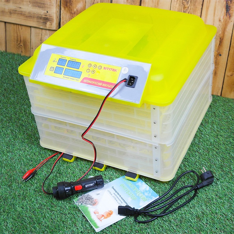 Инкубатор автоматический SITITEK 112 на 112 яиц,  с терморегулятором и гигрометром