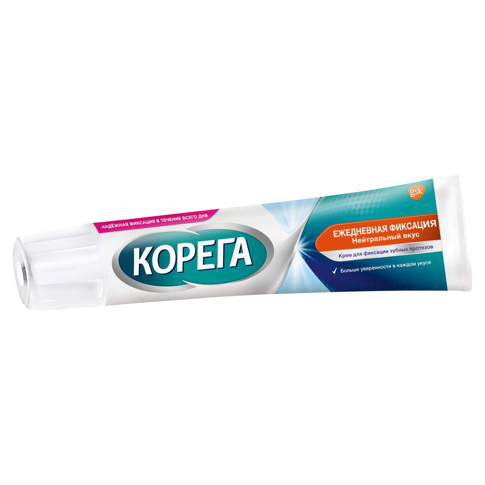 Крем для фиксации зубных протезов Corega Ежедневная защита, нейтральный вкус, 70 г