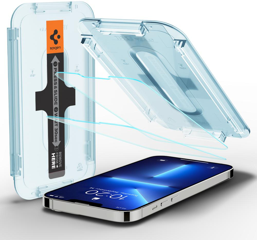 Защитное стекло Spigen Glas.tR EZ Fit Slim 2 Pack AGL03385 для iPhone 13/13 Pro (Clear)