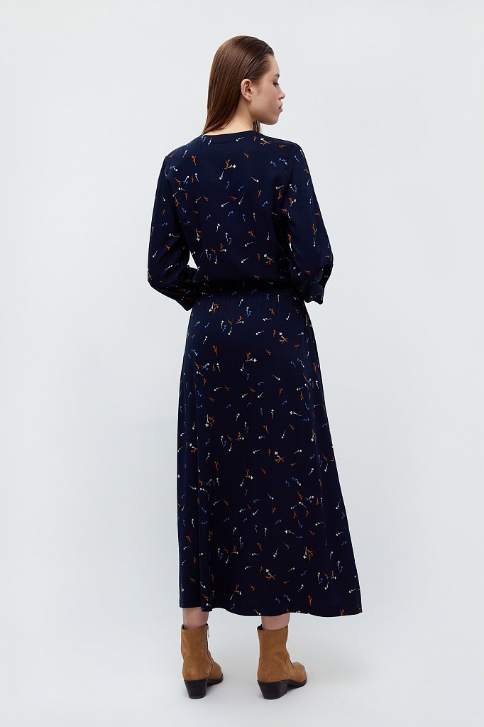 Повседневное платье женское Finn Flare BA21-12030 синее S
